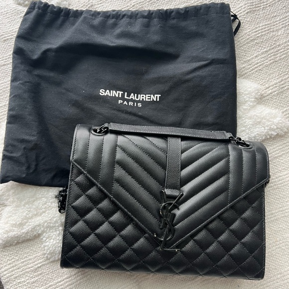 YSL Yves Saint Laurent Envelope medium quilted leather bag - Picture 2 of 7